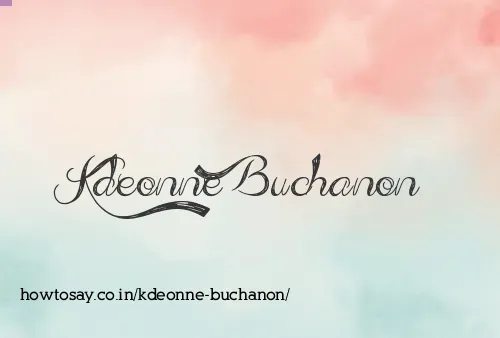 Kdeonne Buchanon
