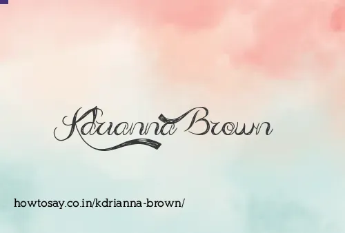 Kdrianna Brown