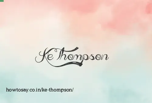 Ke Thompson