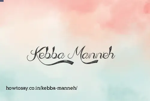Kebba Manneh