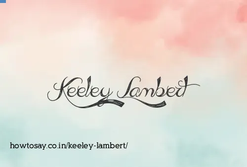 Keeley Lambert