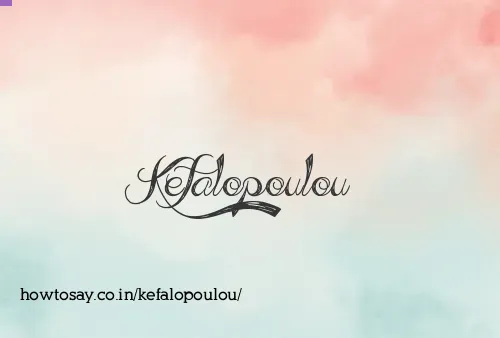 Kefalopoulou