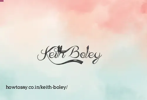 Keith Boley