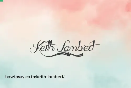 Keith Lambert