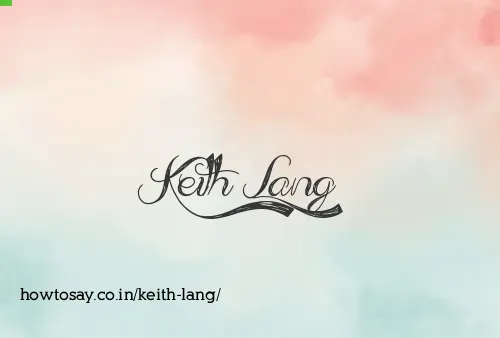 Keith Lang
