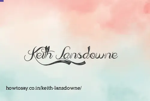 Keith Lansdowne