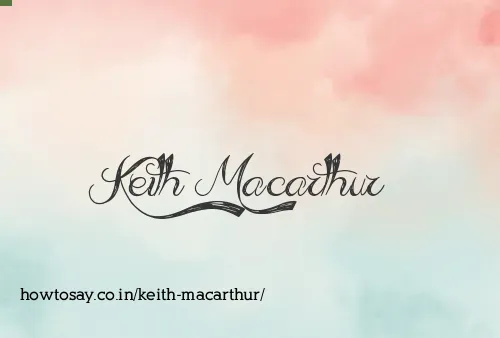 Keith Macarthur