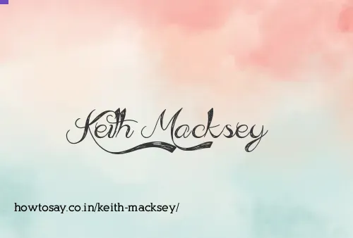 Keith Macksey