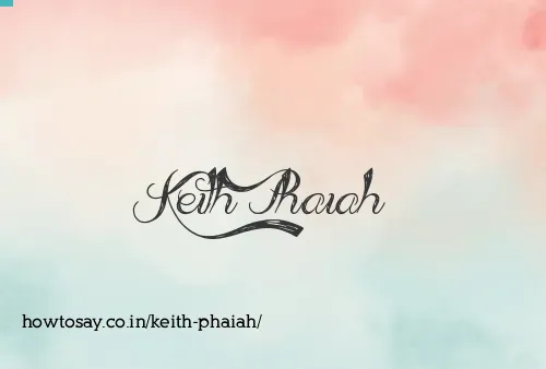 Keith Phaiah