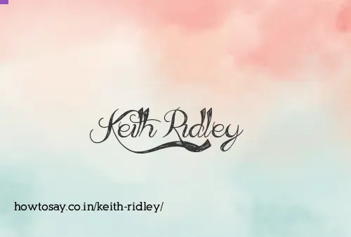 Keith Ridley