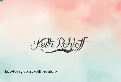 Keith Rohloff