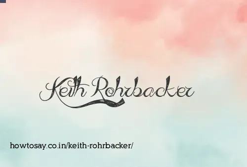 Keith Rohrbacker