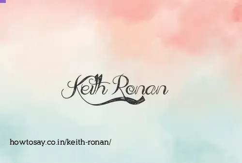 Keith Ronan