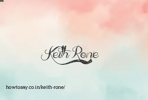 Keith Rone