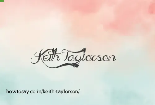 Keith Taylorson