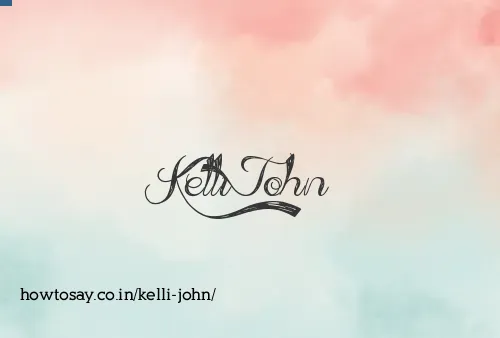 Kelli John