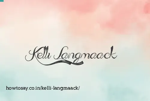 Kelli Langmaack
