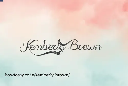 Kemberly Brown