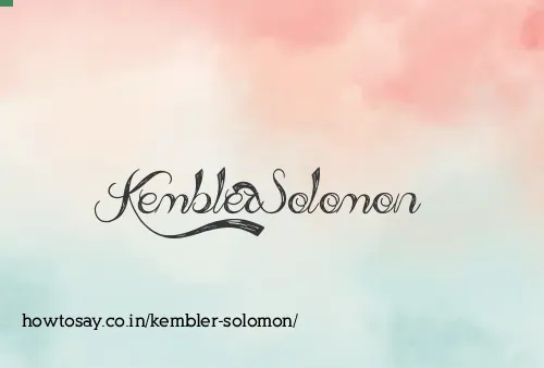 Kembler Solomon