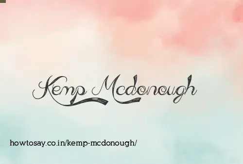 Kemp Mcdonough