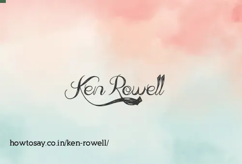 Ken Rowell