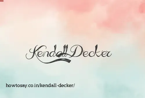Kendall Decker