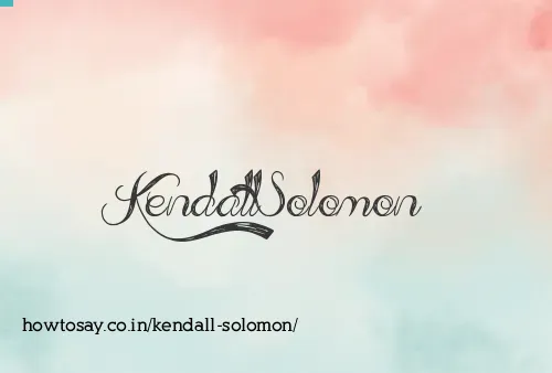 Kendall Solomon