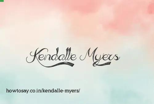Kendalle Myers