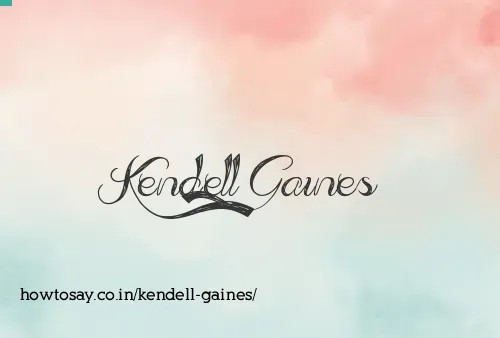 Kendell Gaines