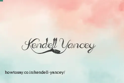 Kendell Yancey