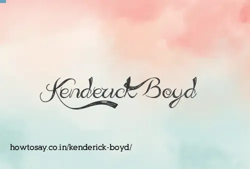 Kenderick Boyd