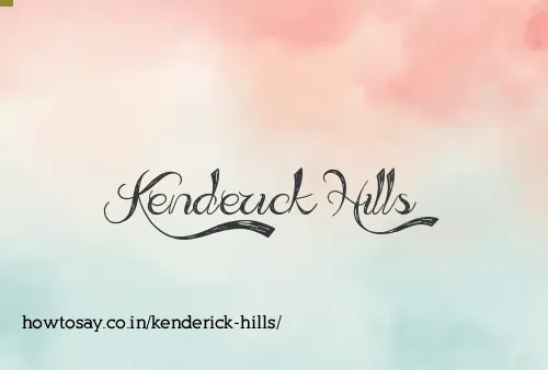 Kenderick Hills