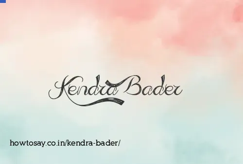 Kendra Bader