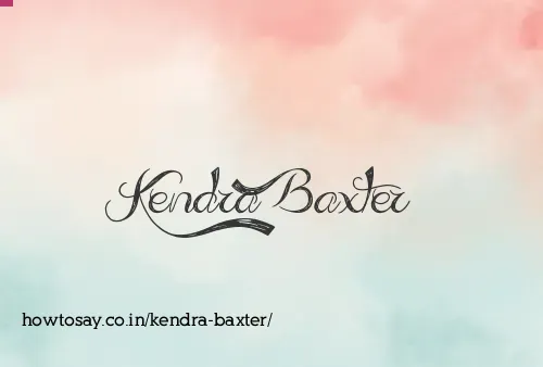 Kendra Baxter