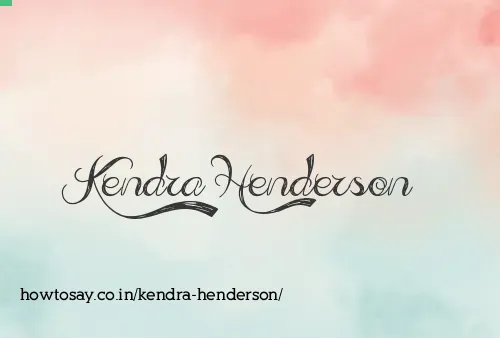 Kendra Henderson