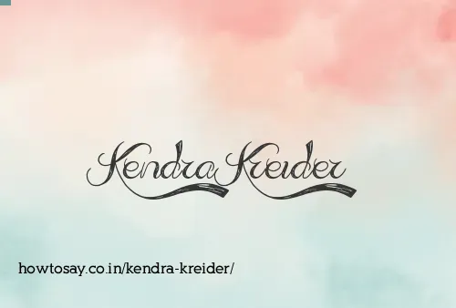 Kendra Kreider