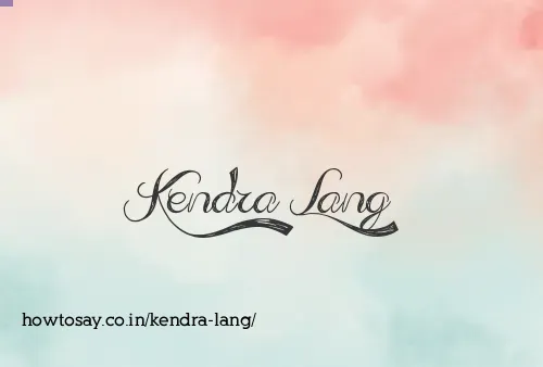 Kendra Lang