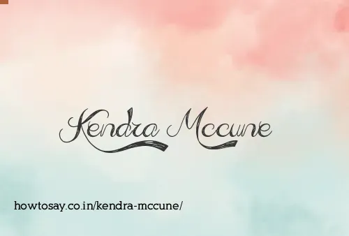 Kendra Mccune