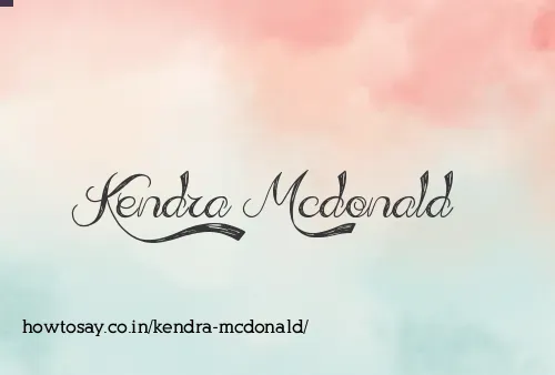 Kendra Mcdonald