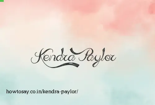 Kendra Paylor
