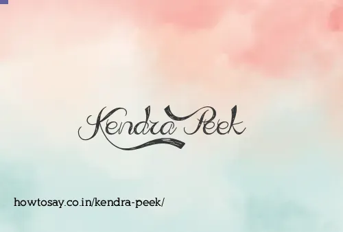 Kendra Peek