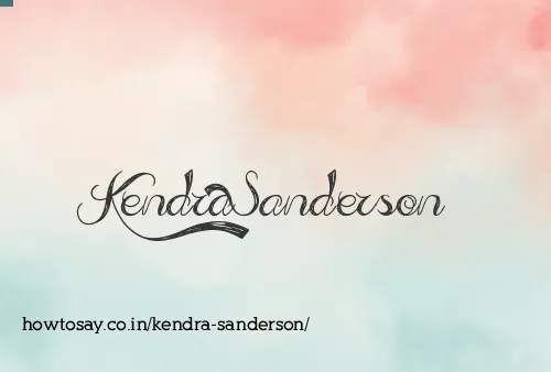 Kendra Sanderson