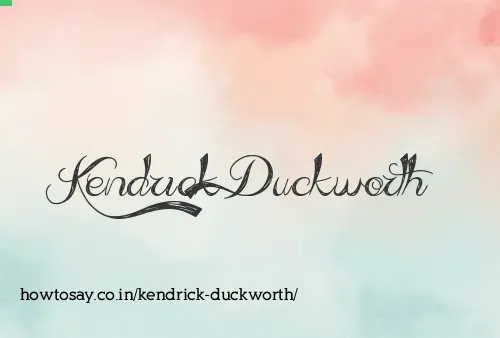Kendrick Duckworth