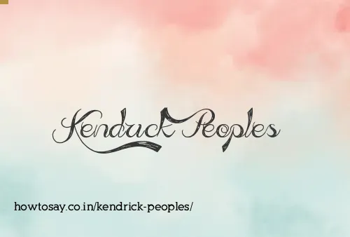 Kendrick Peoples