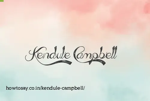 Kendule Campbell