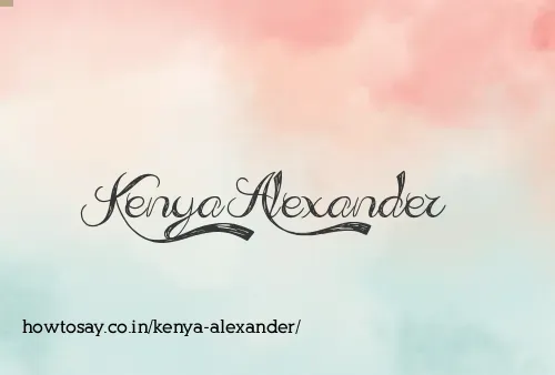 Kenya Alexander