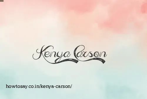 Kenya Carson