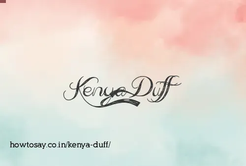Kenya Duff