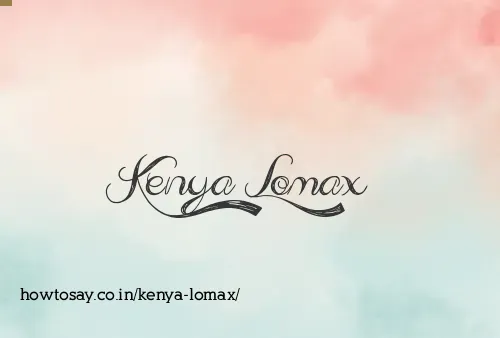 Kenya Lomax