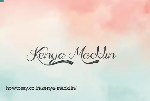 Kenya Macklin